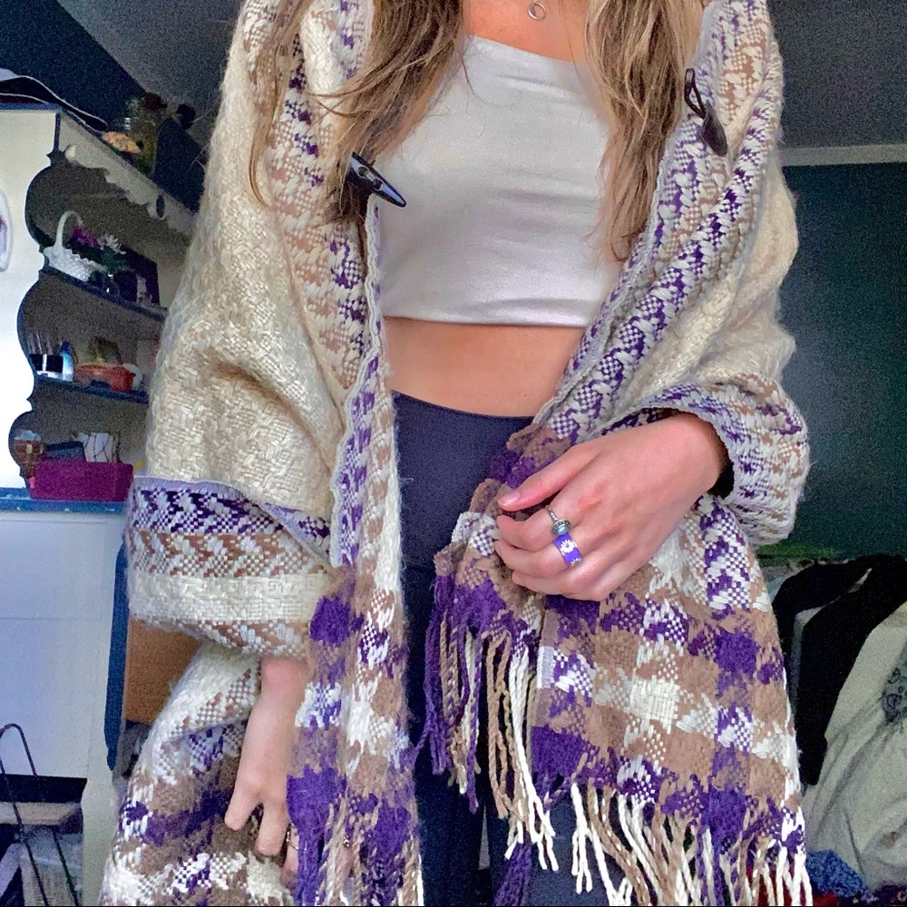 Free People Fringed Hooded Shawl